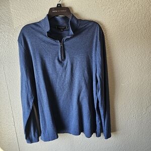 Banana Republic Luxury Touch Performance 1/4 Zip Pullover Blue XL Casual AA621